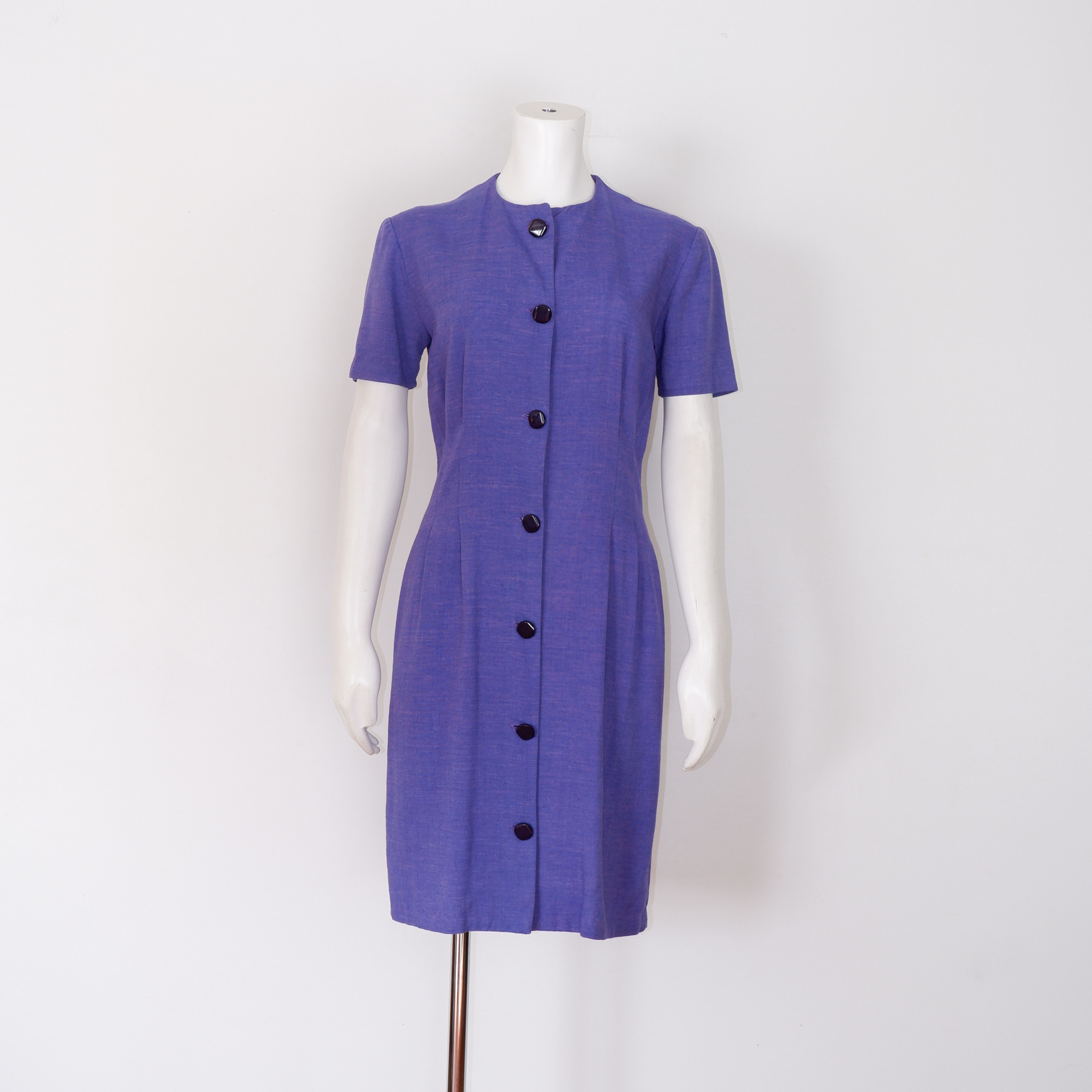 Vintage Purple Button Up Dress - Small