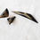 Thumbnail: Vintage Carved Black Plastic Brooch and Earring Set - West Germany