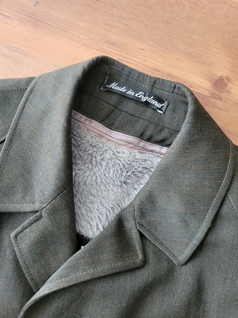 Thumbnail: 1960s Green Jacket with Removable Lining - S