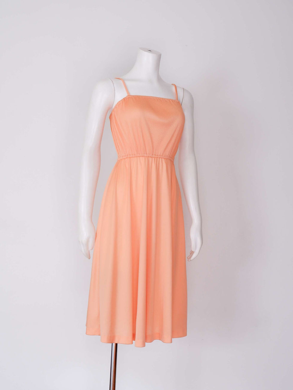 Thumbnail: Vintage 1970s Peach Midi Dress with Matching Jacket - S