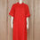 Thumbnail: 1960s Red Short Sleeve Robe House Coat with White Buttons - M / L