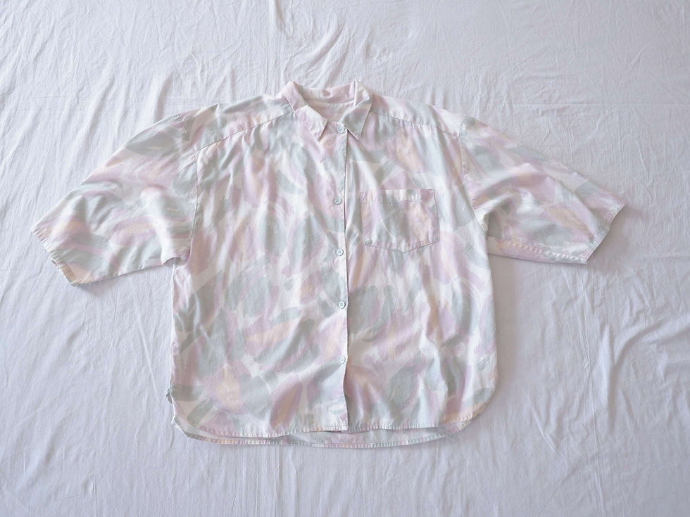 Thumbnail: Vintage Linda Lundstrom Pastel Floral T-Shirt and Midi Skirt Set