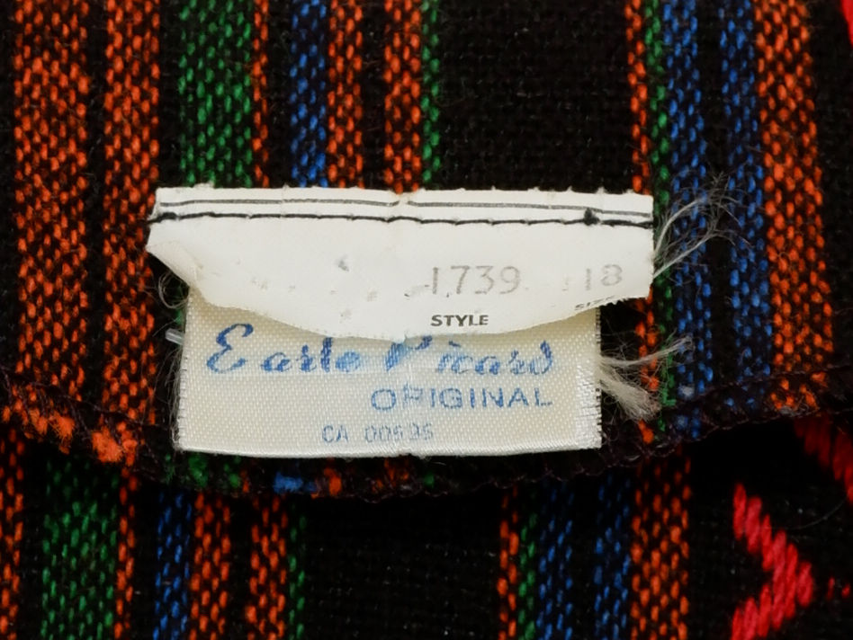 Thumbnail: 1970s Black Stripe Wool Button Up Jacket by Earle Picard - M