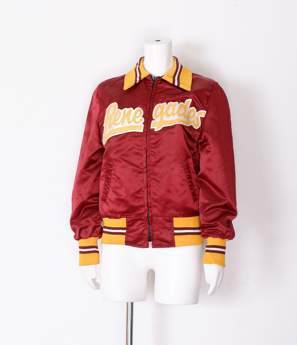 Thumbnail: Vintage Red Satin Renegades Varsity Jacket - M
