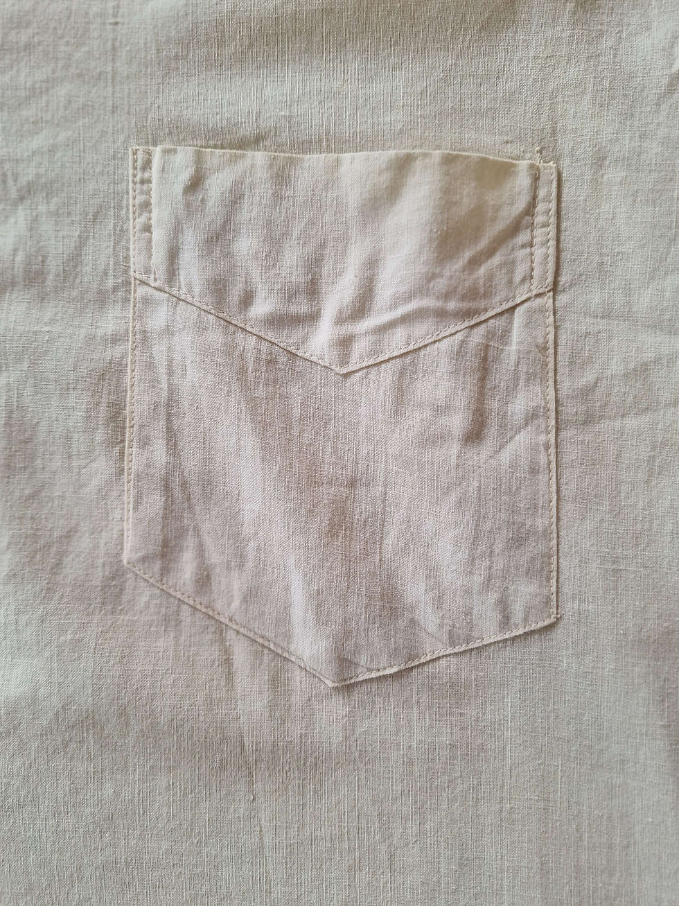Thumbnail: Antique White Cotton Nightshirt - Medium Vintage Sleep Shirt by Laurel Brand