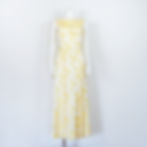1960s Yellow Gown - Small, Vintage Leaf Print