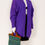 Thumbnail: Vintage Green Striped Bag with Wood Handle Carpet Fabric