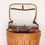 Thumbnail: 1960s Floral Suitcase - Mod Orange and Brown 16x10 Inch Luggage Bag