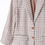 Thumbnail: Vintage Grey Plaid Blazer with Faux Suede Collar - M