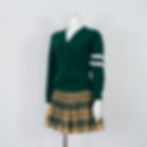 Vintage Green Sweater - Medium Letterman Varsity Cardigan