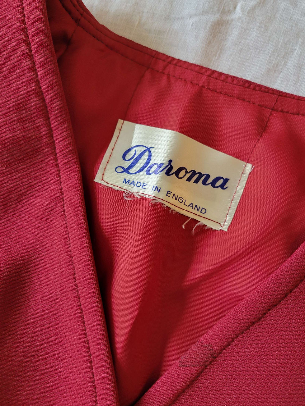 Thumbnail: 1970s Burgundy Vest and Pant Suit - S
