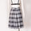 Thumbnail: 1990s Black and White Checker Mini Skirt - Medium Pleated with Side Zipper