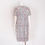 Thumbnail: 1950s White Abstract Print Dress - Large