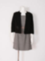 Vintage 1960s Black Wool Cardigan  - Small Open Front Sweater by Francesca Knits