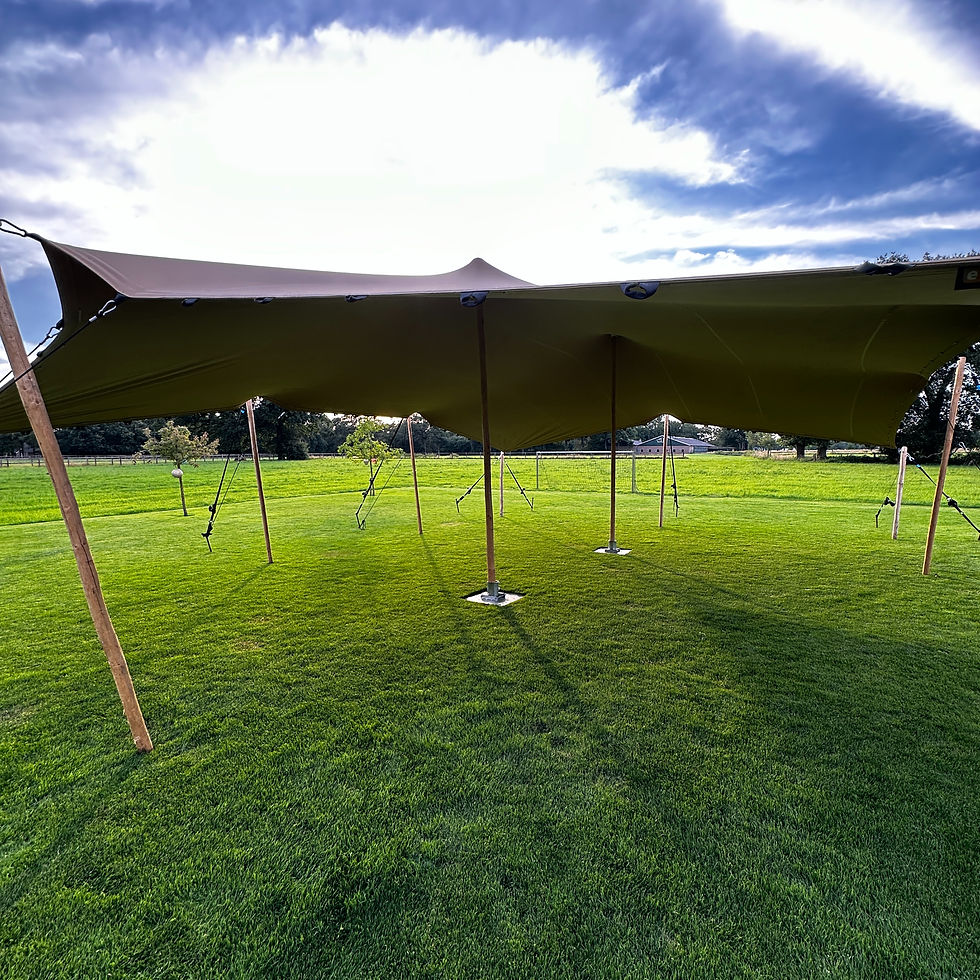 Thumbnail: Stretchtent 9 x 12 zandkleur