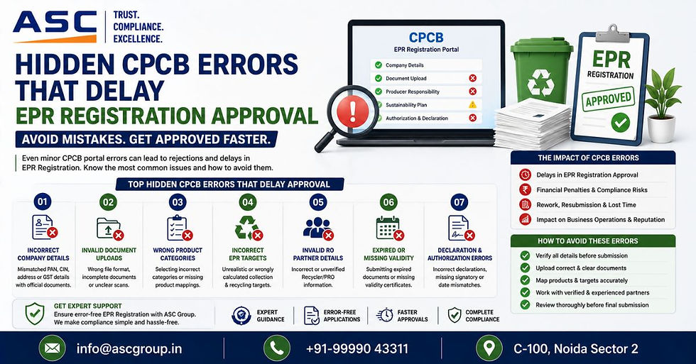 EPR Registration process workflow showing CPCB approval steps and compliance documentation