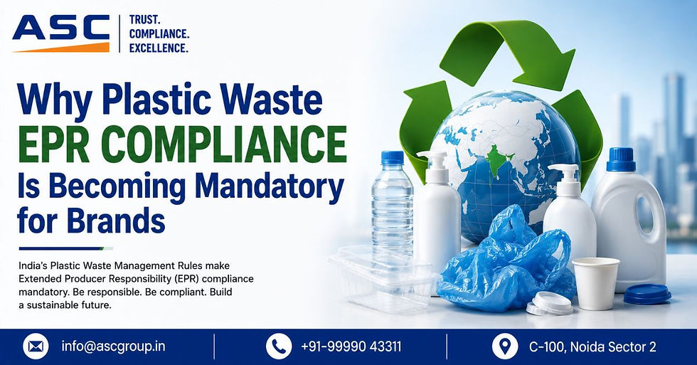 Government compliance requirements for plastic waste EPR Registration in India
