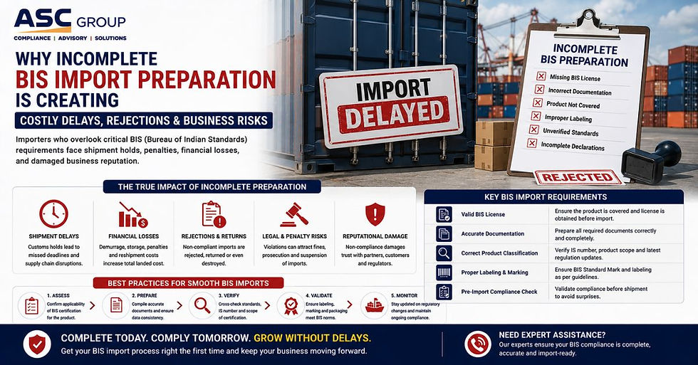 BIS Certification for Steel and BIS Certificate for Import process helping importers avoid shipment delays and compliance issues in India.