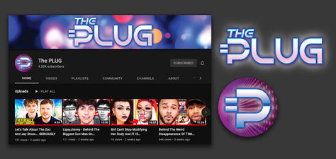 Youtube Logo and Branding Design for The Plug