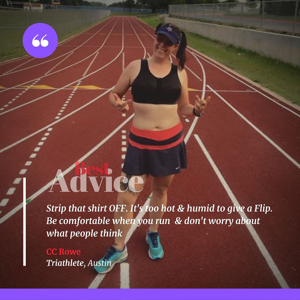 Coach CC Triathlete Doing Speed Work & Run Training on a Track