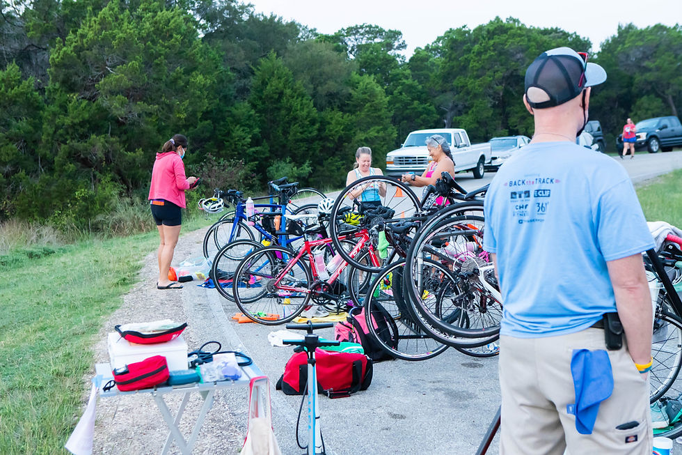 Sister's Super Sprint Triathlon Transition area