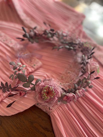 Florence Bigot couronne de fleurs de tissu