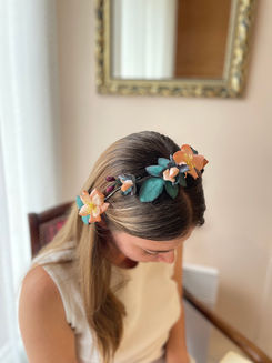 Florence Bigot couronne de fleurs de tissu