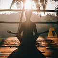 a wide version of the morning yoga sessi
