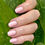 Thumbnail: Earthy Maya's Rose swatch with leaves