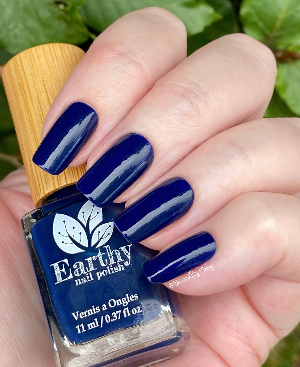 Thumbnail: Earthy nail polish Celestial Blue Nail Swatch natural light