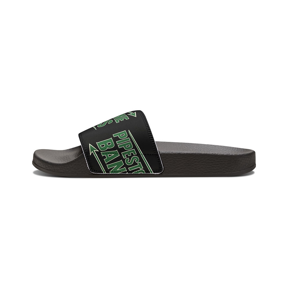 Men's Removable-Strap Pool & Casual Slides "Pipestone Bands" Logo