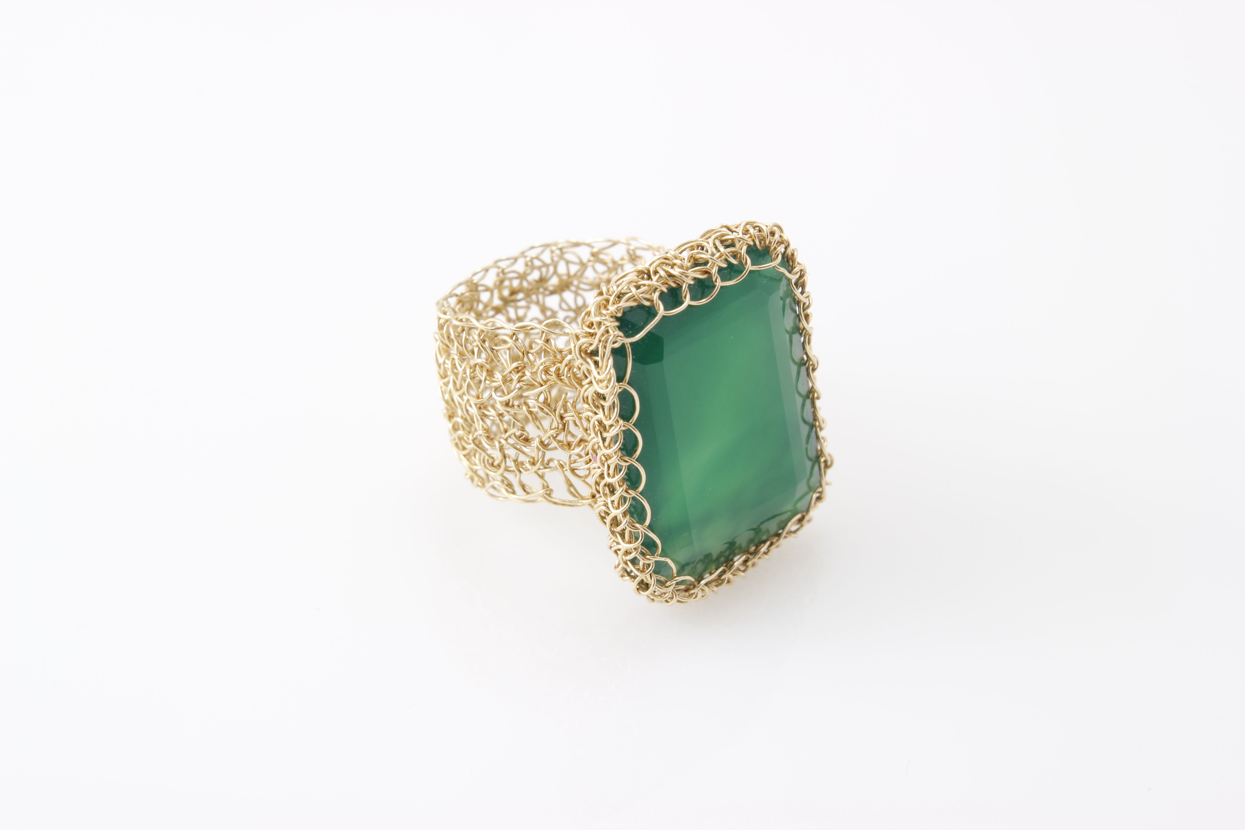 טבעת גרין אוניקס| זהב