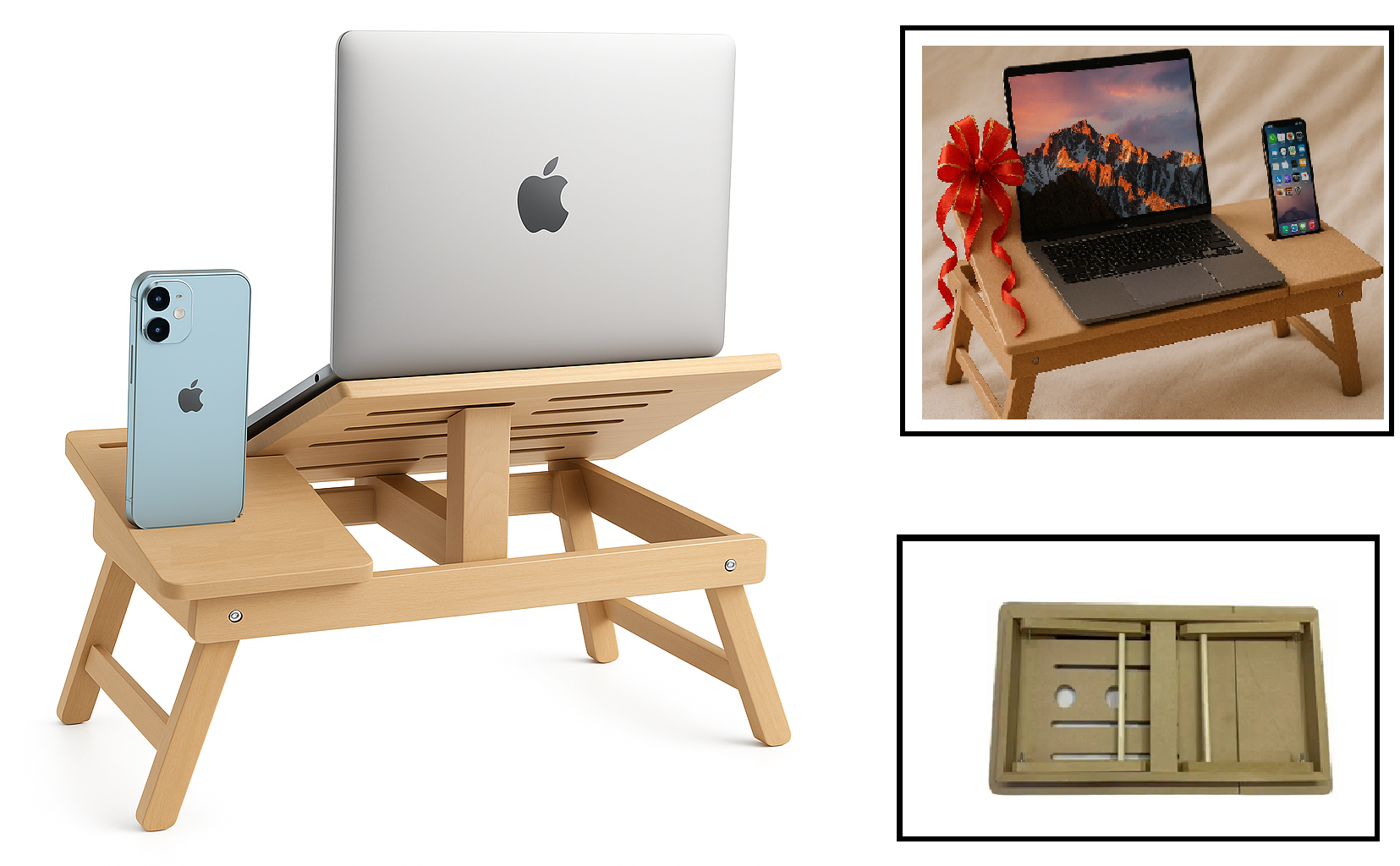 Mesa Apple Portátil Graduable Retractil 55 x 30 cm