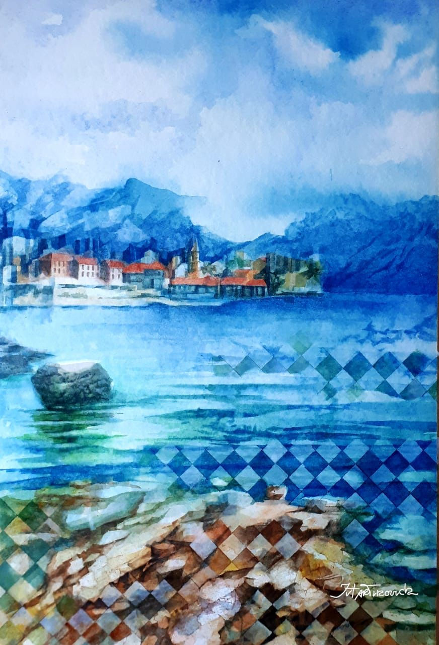 Budva od mora.