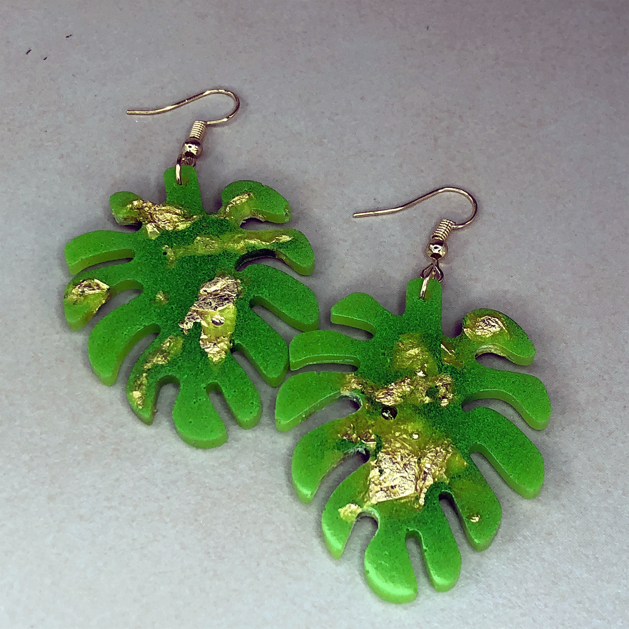 Leaf cheap resin earrings