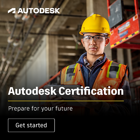 Autodesk Certification Image with the wording "Prepare for your future and "Get Started".