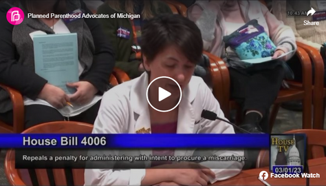 PPMI Chief Medical Operating Officer Asks Michigan Legislature to Repeal 1931 Criminal Abortion Ban