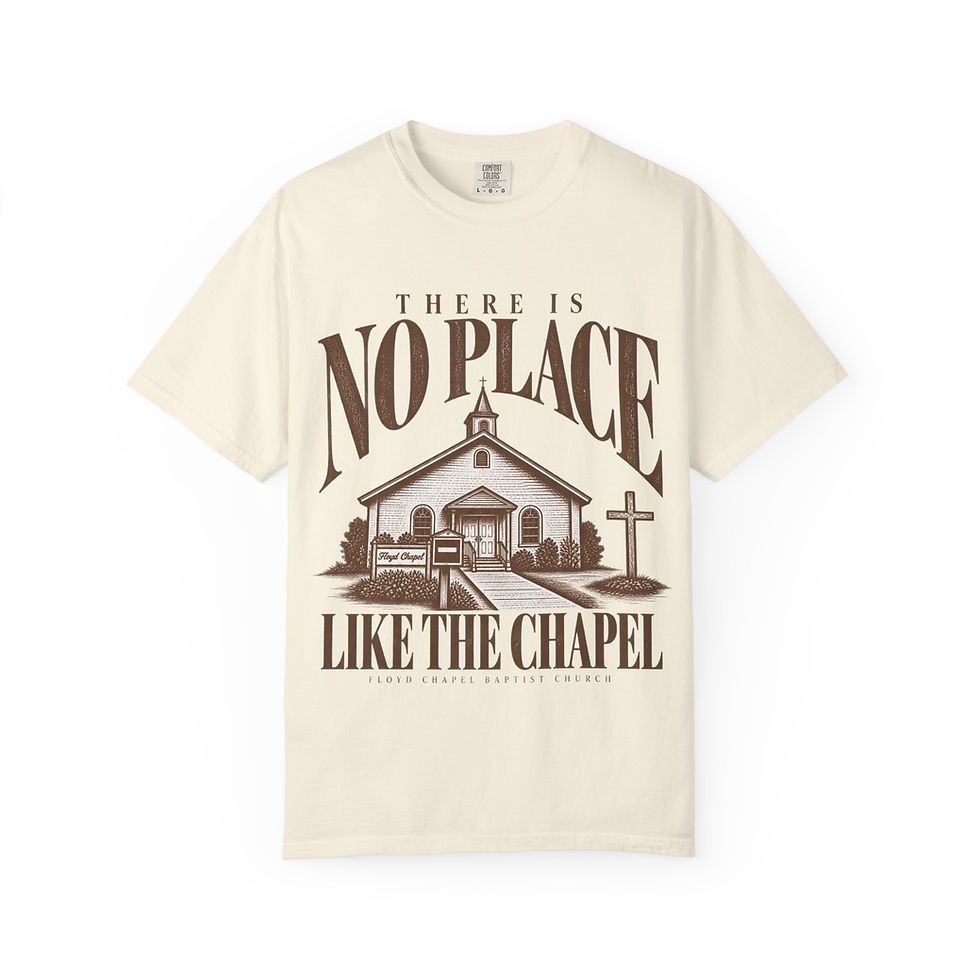 Thumbnail: No Place Like The Chapel T-Shirt | Church Illustration, Religious Text