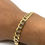 Miniatura: 10K Two Tone Cuban Curb Bracelet (7MM x 8”)