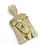 Miniatura: 10K Jesus head Pendant with CZ Diamonds