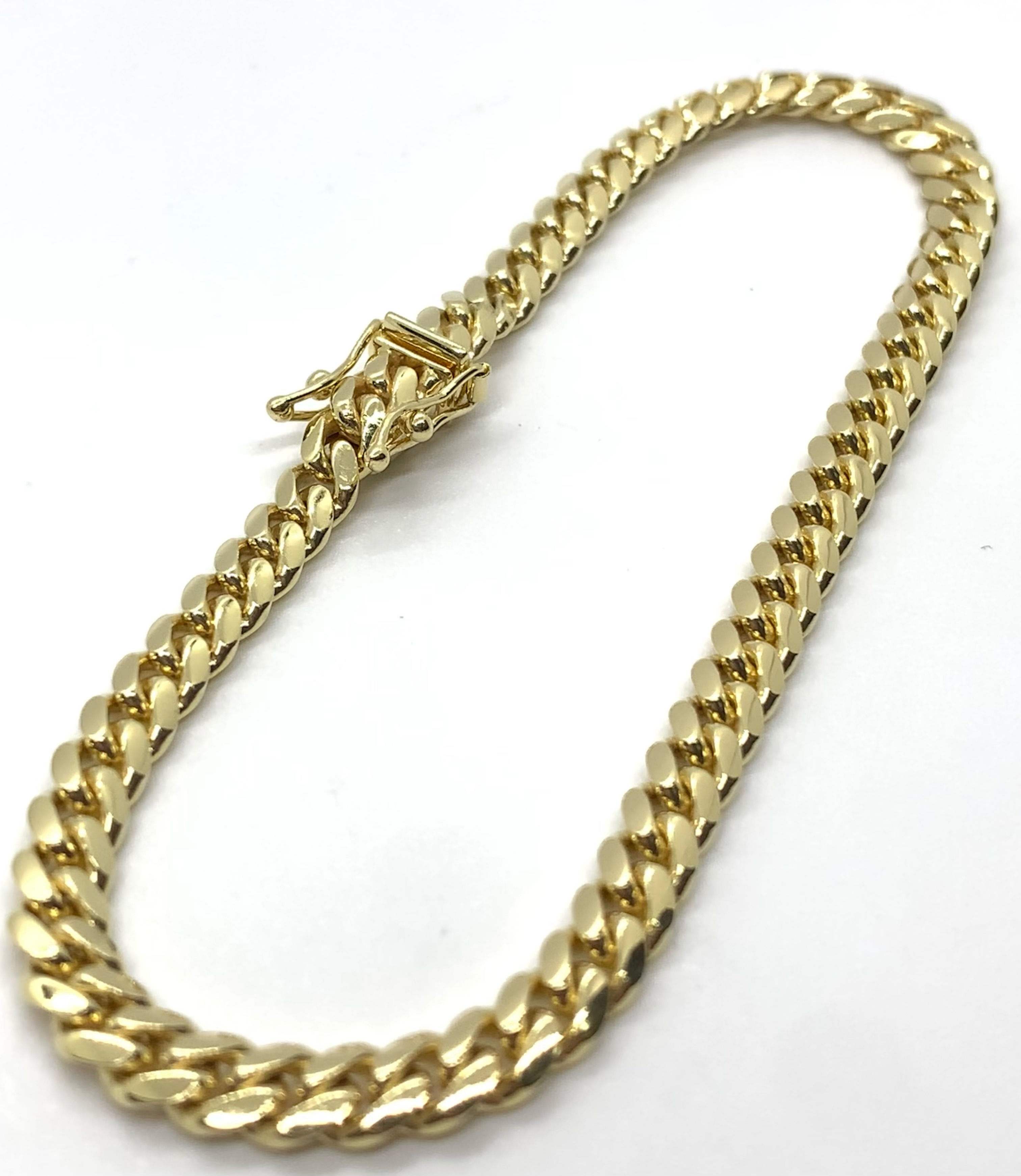 10K Solid Cuban Link Bracelet (5MM x 8")