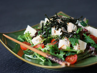 Japanese Tofu Salad with Sesame Dressing