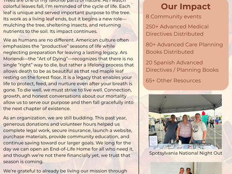 Ars Moriendi Services Fall Newsletter