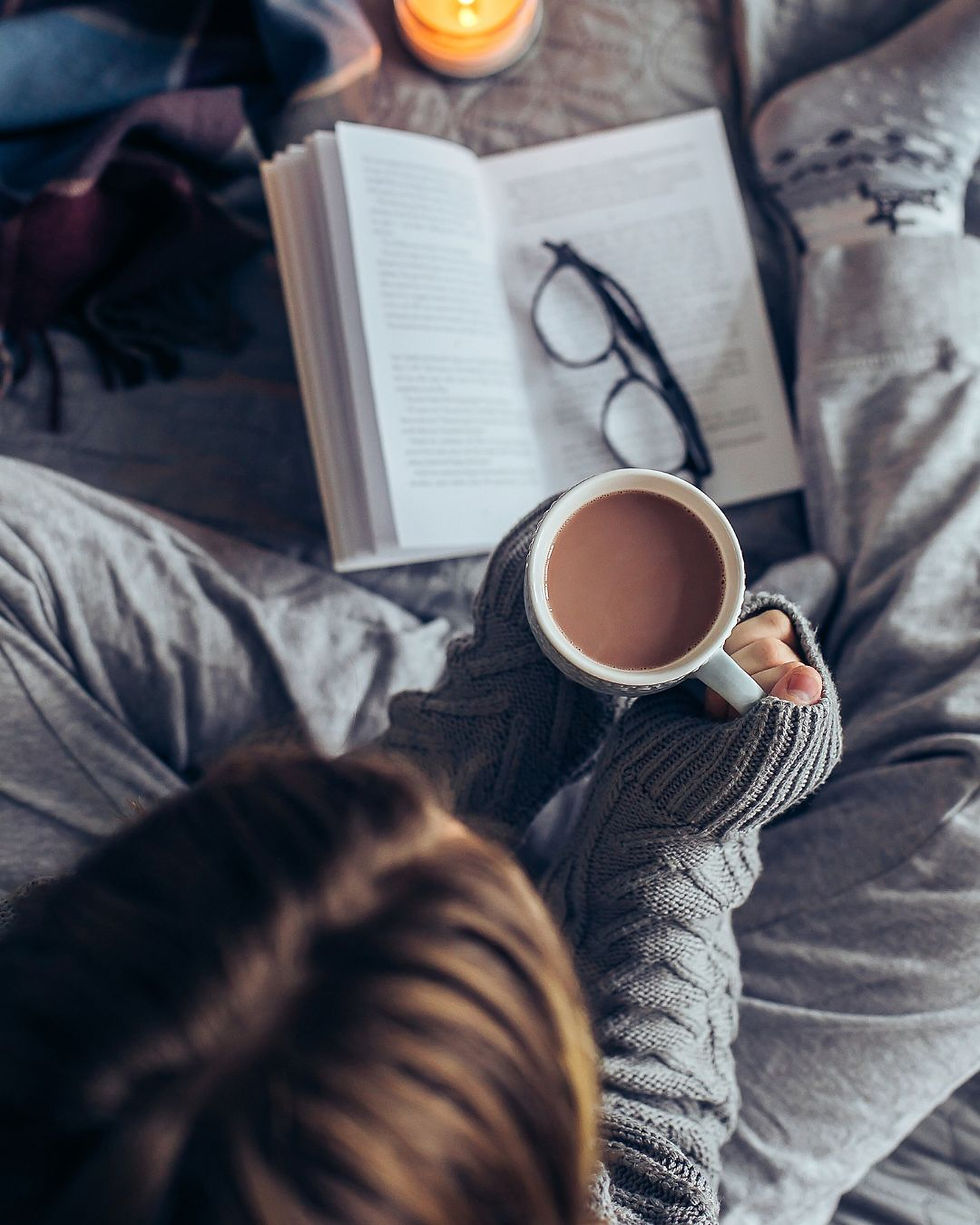 Pause mit Chai trinken