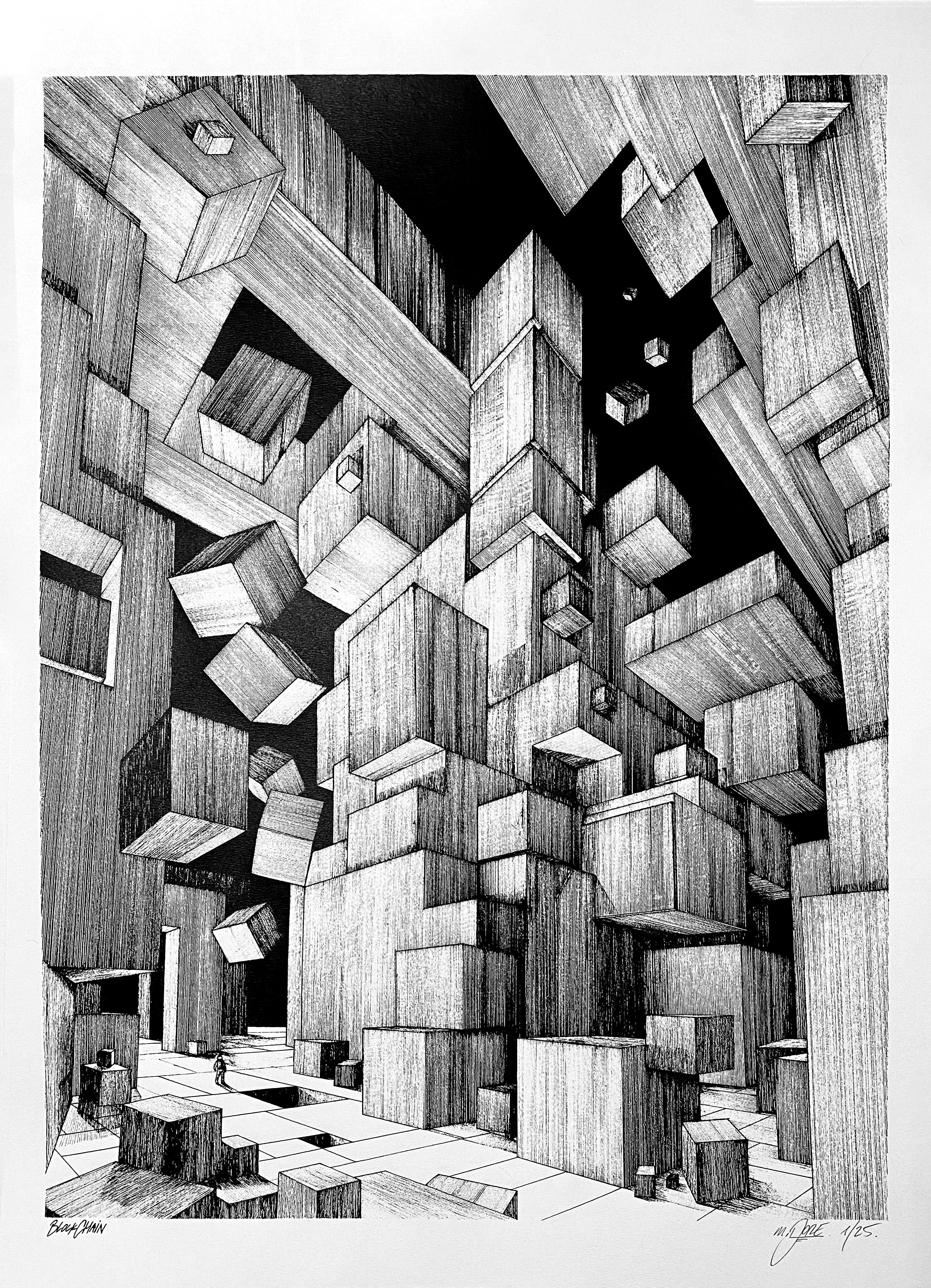 SÉRIGRAPHIE "BLOCKCHAIN"