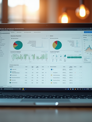 business dashboard on computer