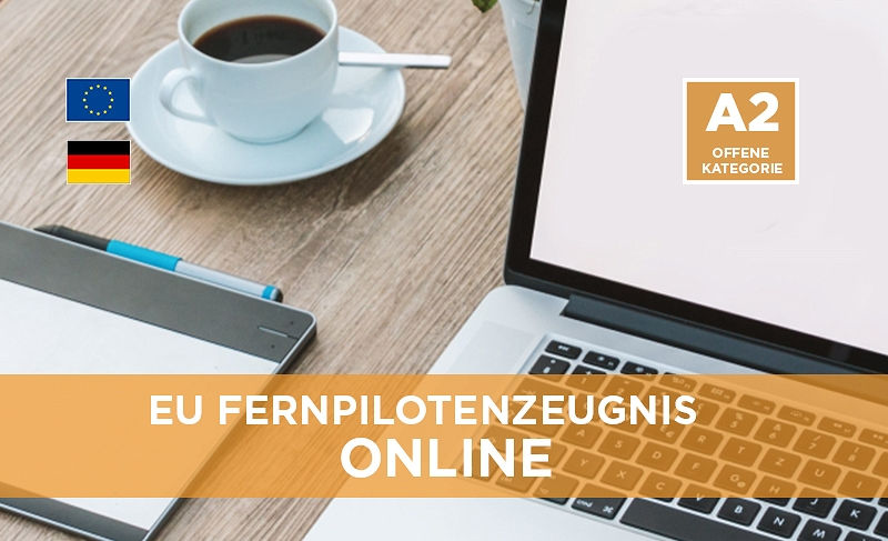 ONLINE STANDARD: Fernpilotenzeugnis A2 - LBA (EU-Drohnenführerschein) + Prüfung