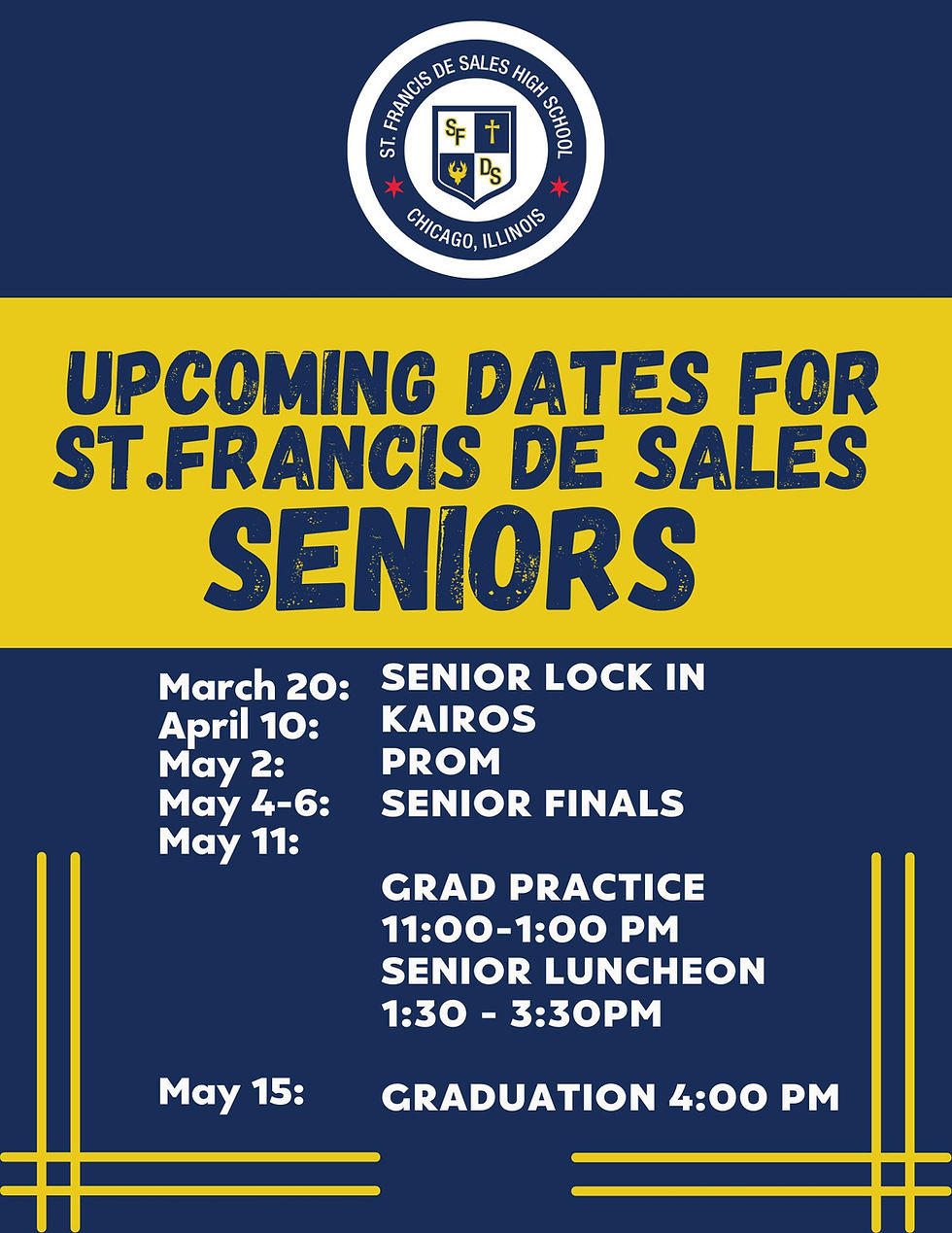 Seniors! Mark Your Calendars for Important Senior Dates