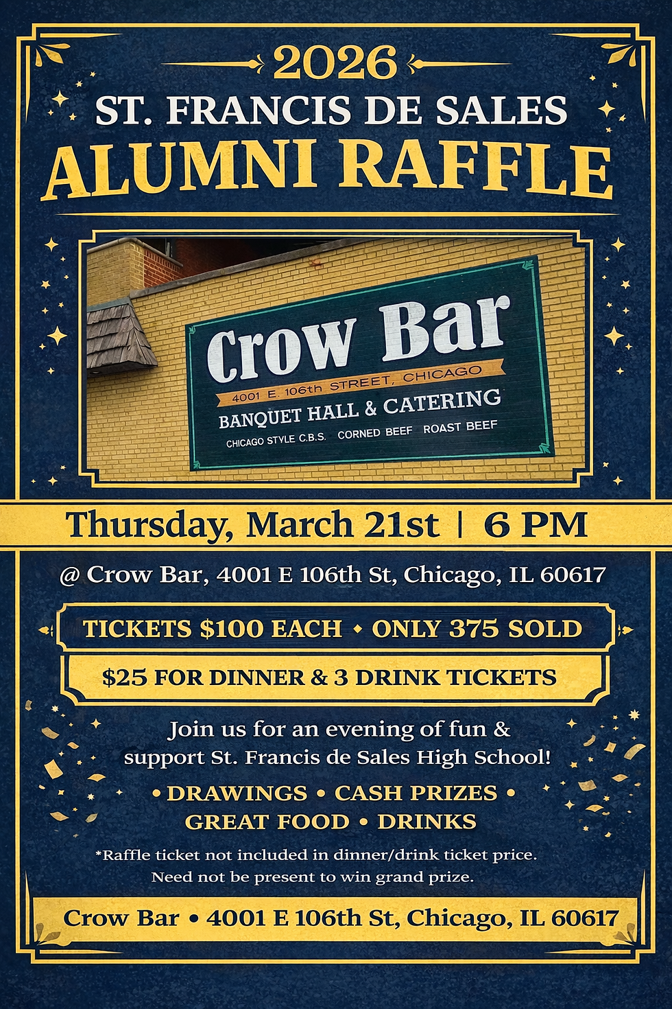 Kavanaugh, Keating and Weber Alumni and Friends Raffle Tickets -- Support SFDS Today!