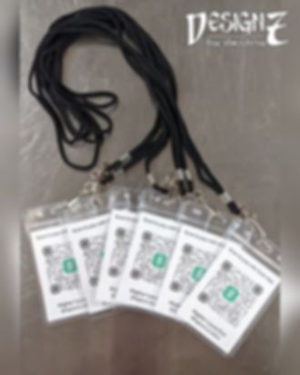 custom qr code badge with lanyard